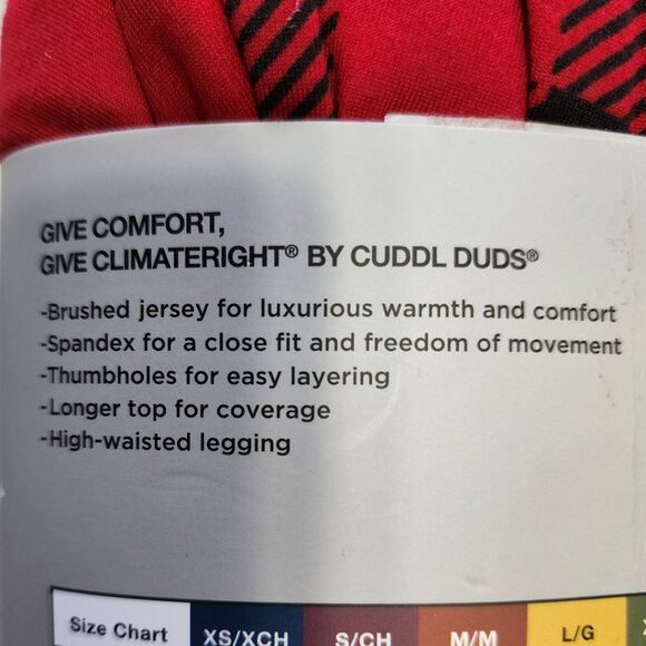 New Climate Right by Cuddl Duds 2 pc. Base Layer Set - Classic Buffalo - Size S - Picture 3 of 5